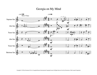 Georgia On My Mind (arr. Walter Whitton)