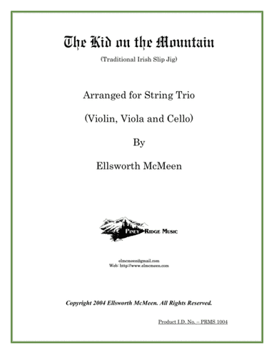Kid on the Mountain Jig For Classical String Trio (Violin, Viola, and Cello) (arr. Ellsworth McMeen)