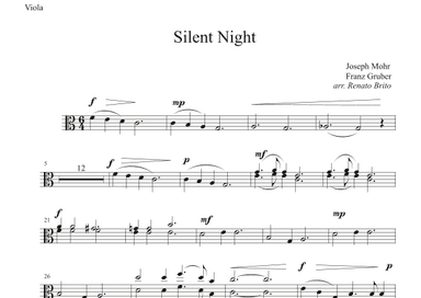 Silent Night - For Small Orquestra (arr. Renato Brito - Viola part) (arr. Renato Brito)