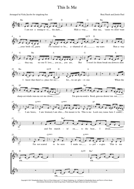 This Is Me (arr. Vicky Jacobs)