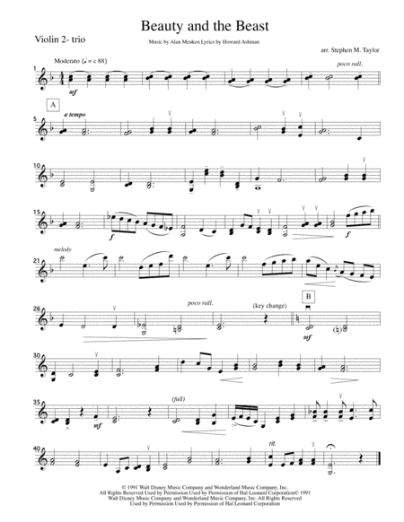 Beauty And The Beast (arr. Stephen M. Taylor)