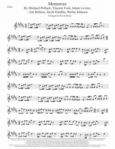 Memories (arr. Kevin Busse)