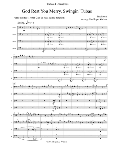 God Rest You Merry, Gentlemen (Tuba Quartet) (arr. Roger Wallace)