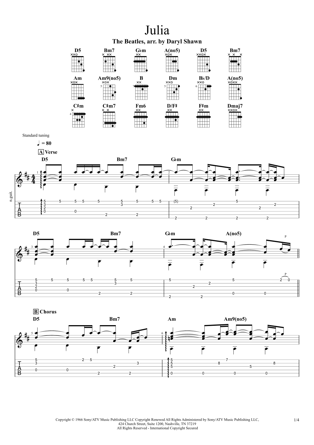 Julia (arr. Daryl Shawn)