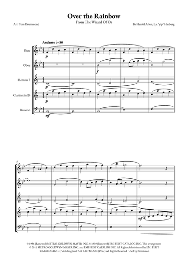 Over The Rainbow (arr. Tom Drummond)