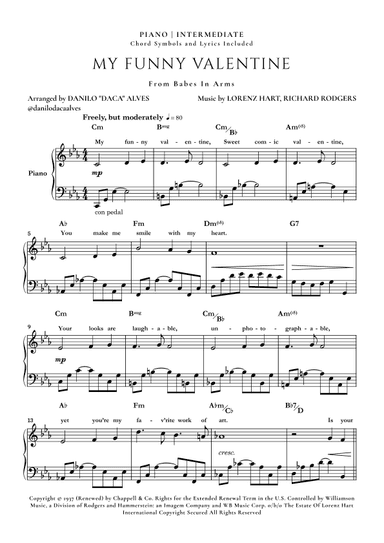 My Funny Valentine (arr. Danilo "Daca" Alves)