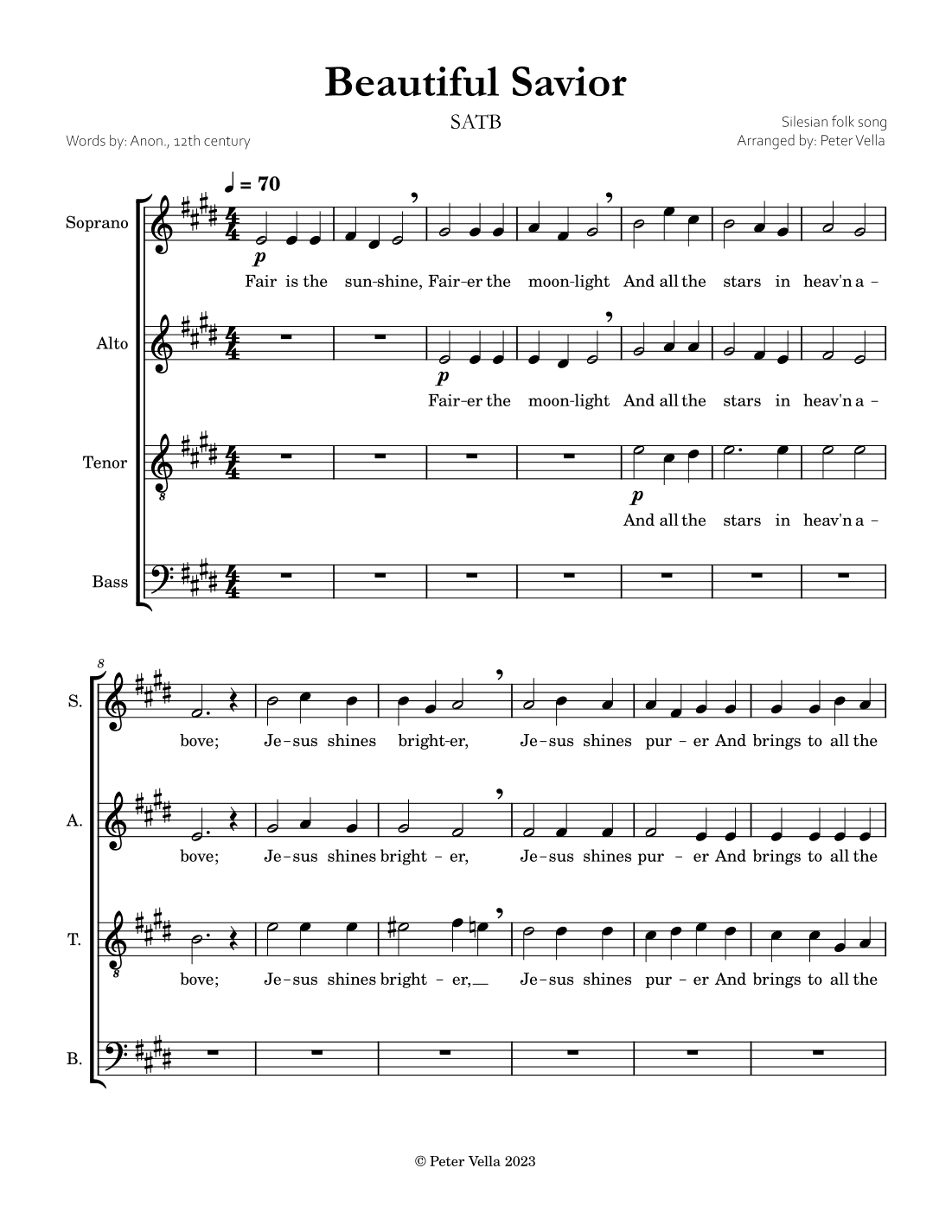Beautiful Savior (arr. Peter Vella)