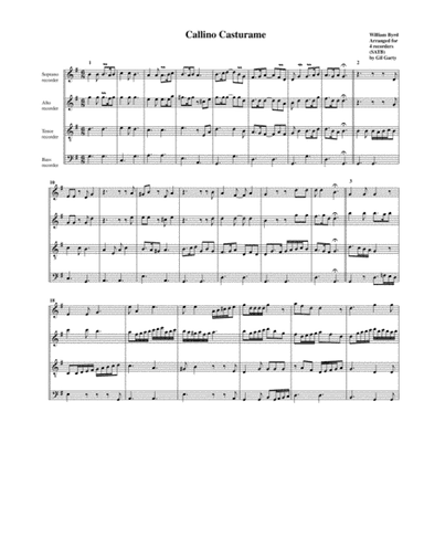 Callino casturame (arrangement for 4 recorders) (arr. Gil Garty)