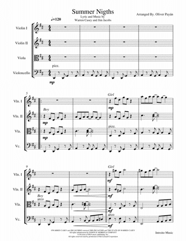 Summer Nights (arr. Oliver Payan)