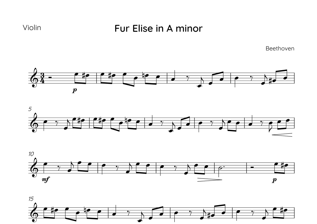 Fur Elise (arr. Sales)