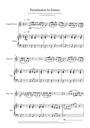 Permission To Dance (arr. Matthew pyeon)