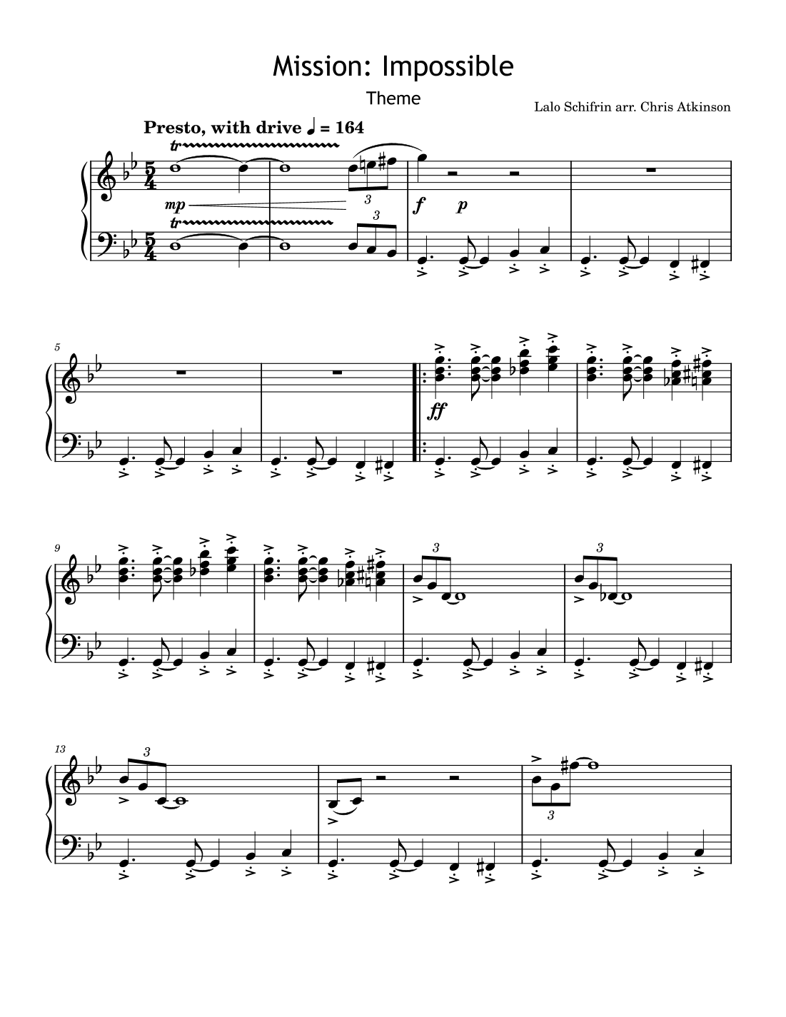 Mission: Impossible Theme (arr. Chris Atkinson)
