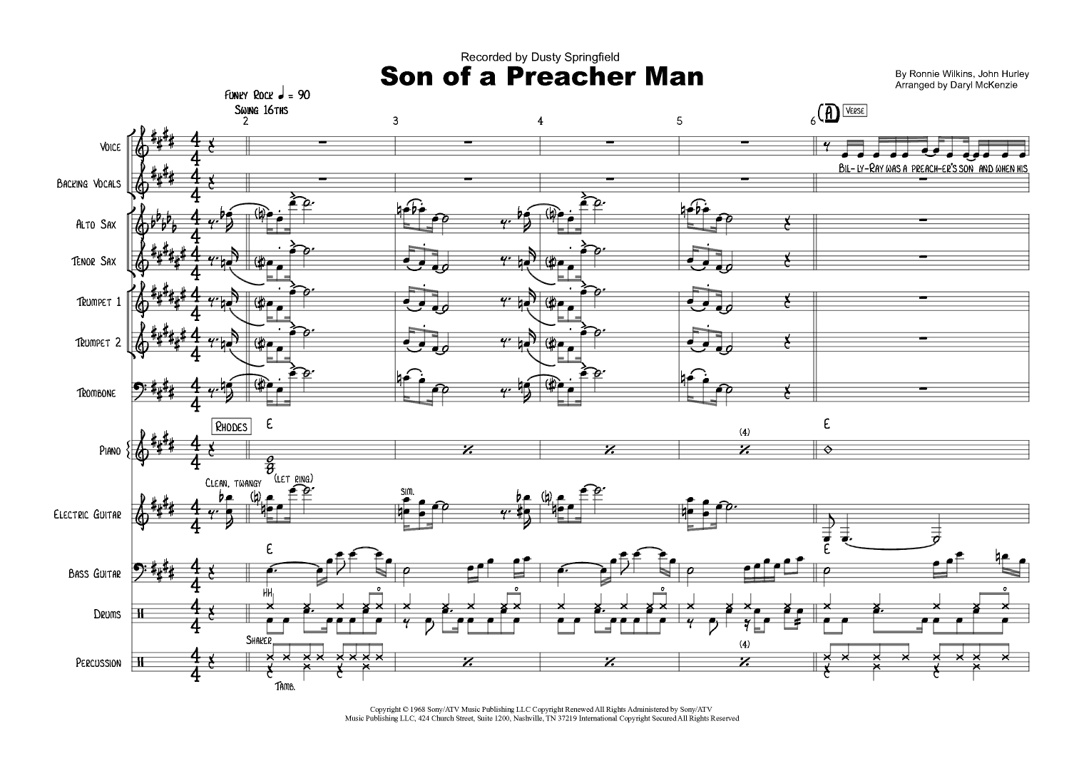 Son-of-a-preacher Man (arr. Daryl McKenzie)