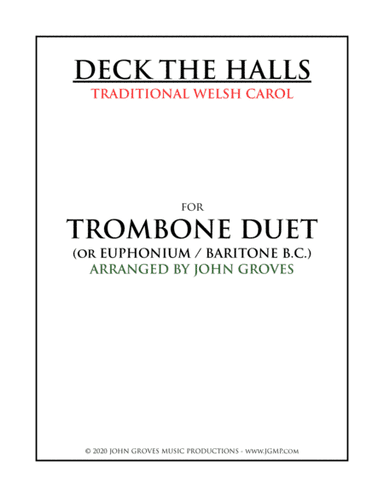 Deck The Halls - Trombone Duet (arr. John Groves)