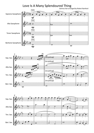 Love Is A Many-splendored Thing (arr. Robert Rainford)
