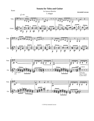 Sonata for tuba and guitar