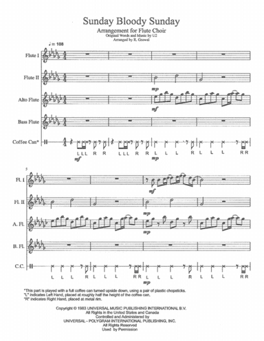 Sunday Bloody Sunday (arr. R. Grewal)
