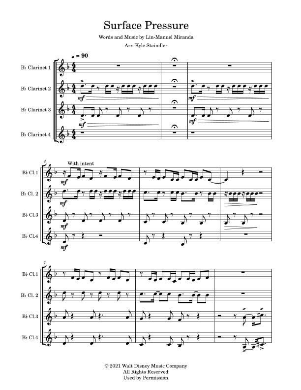 Surface Pressure (arr. Kyle Steindler)