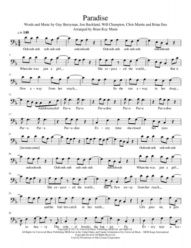 Paradise (arr. Brass Key Music)