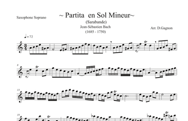 Partita en Sol Mineur (Sarabande) (arr. D. Gagnon)