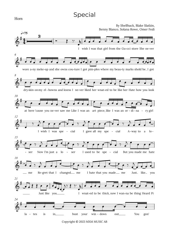 Special (arr. Alex Nunes Rodrigues)