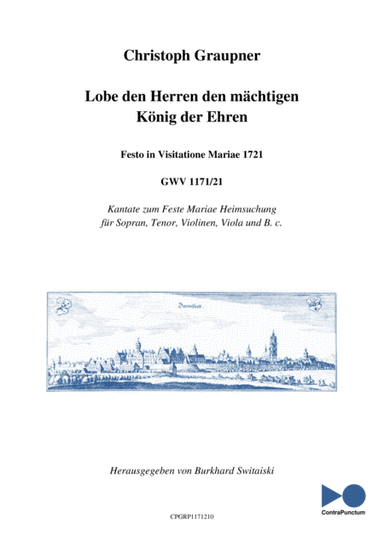 Graupner Christoph Cantata Lobe den Herren den mächtigen König der Ehren GWV 1171/21 (arr. Dr. Burkhard Switaiski)