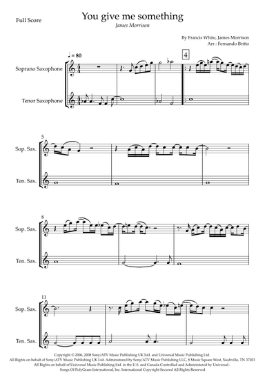 You Give Me Something (arr. Fernando Britto)