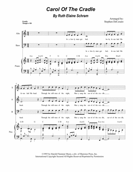 Carol Of The Cradle (arr. Stephen DeCesare)