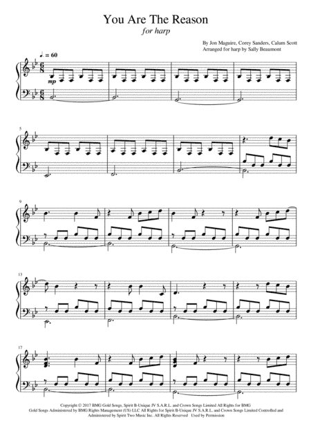 You Are The Reason (arr. Sally Beaumont)