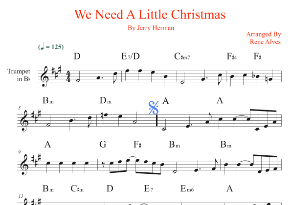 We Need A Little Christmas (arr. Rene Alves)