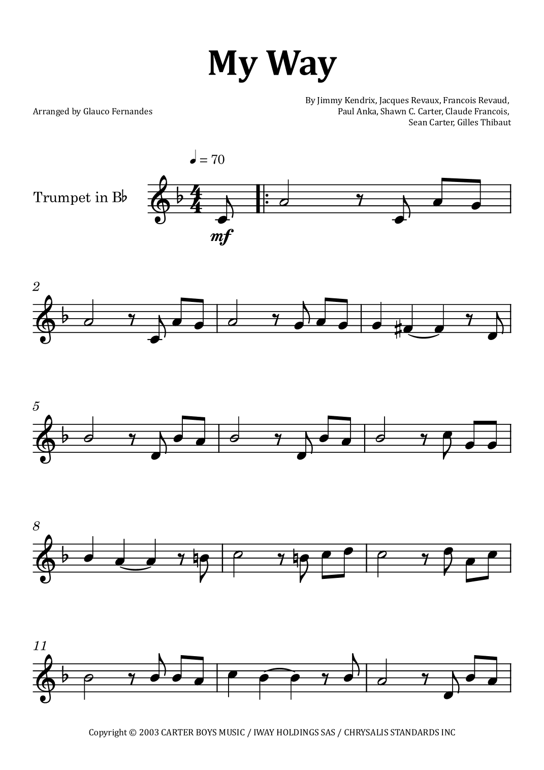I Did It My Way (arr. Glauco Fernandes)