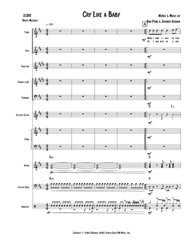 Cry Like A Baby (arr. Bruce Muckala)