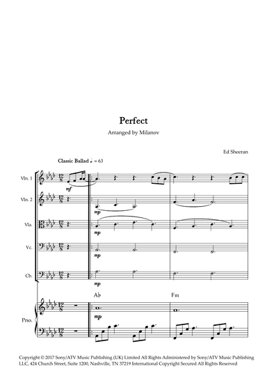 Perfect (arr. Milanov)