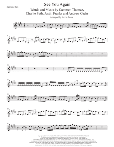 See You Again from FURIOUS 7 (arr. Kevin Busse)