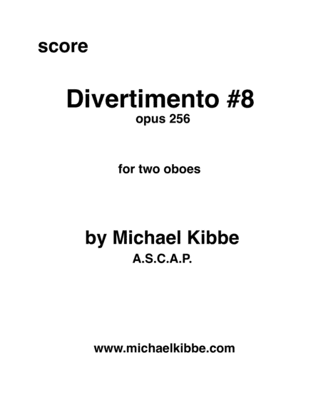 Divertimento #8, opus 256