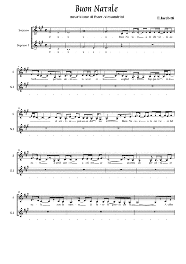 Buon Natale- parte per coro (arr. E.Alessandrini)