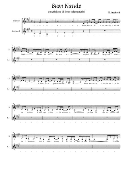 Buon Natale- parte per coro (arr. E.Alessandrini)