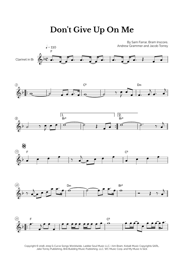 Don't Give Up On Me (arr. Marcos Soares)