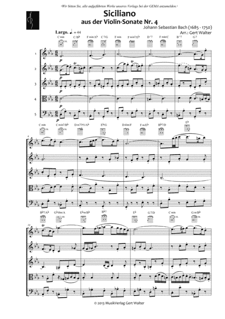 Siciliano (arr. Gert Th. Walter)