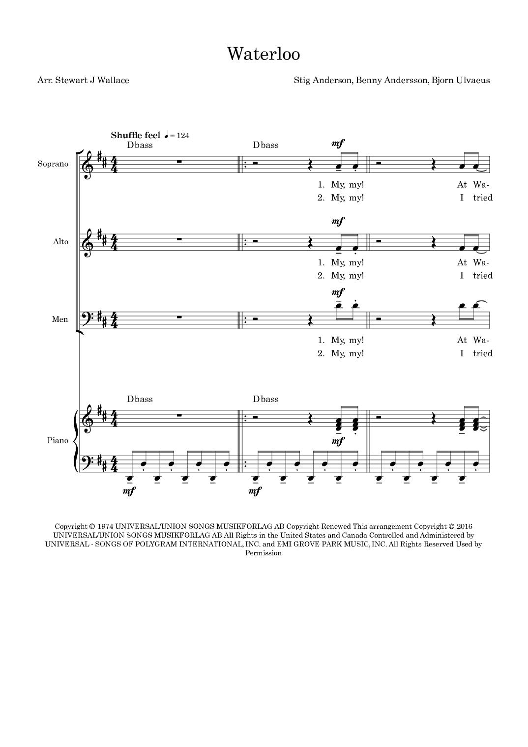 Waterloo (arr. Stewart J Wallace)
