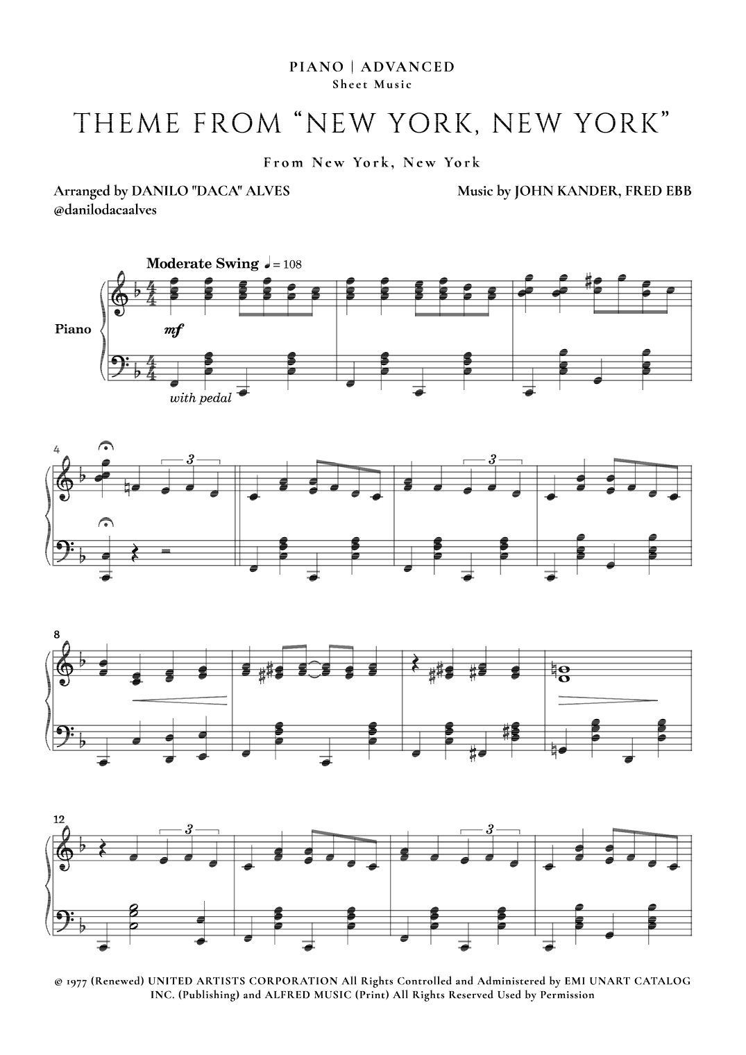Theme From "new York, New York" (arr. Danilo "Daca" Alves)