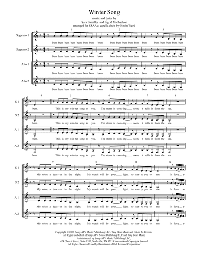Winter Song (arr. Kevin Bruce Weed)