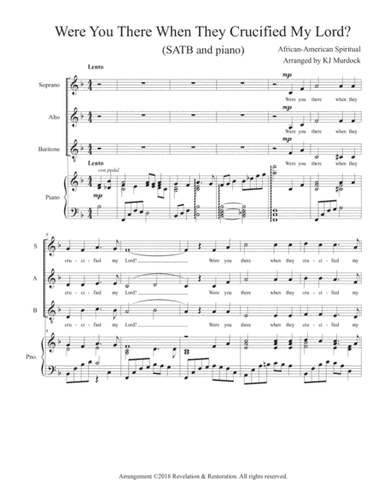 Were You There When They Crucified My Lord? (SAB and piano) (arr. KJ Murdock)