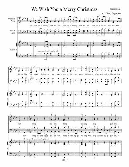 We Wish you a Merry Christmas (arr. Thea Engelson)