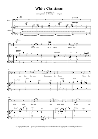 White Christmas (arr. Henrique F Mangoni)