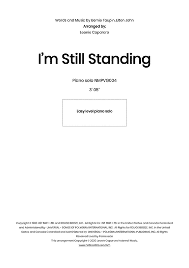 I'm Still Standing (arr. Leonie Capararo)