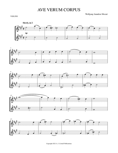 Ave Verum Corpus (arr. Mark Phillips)