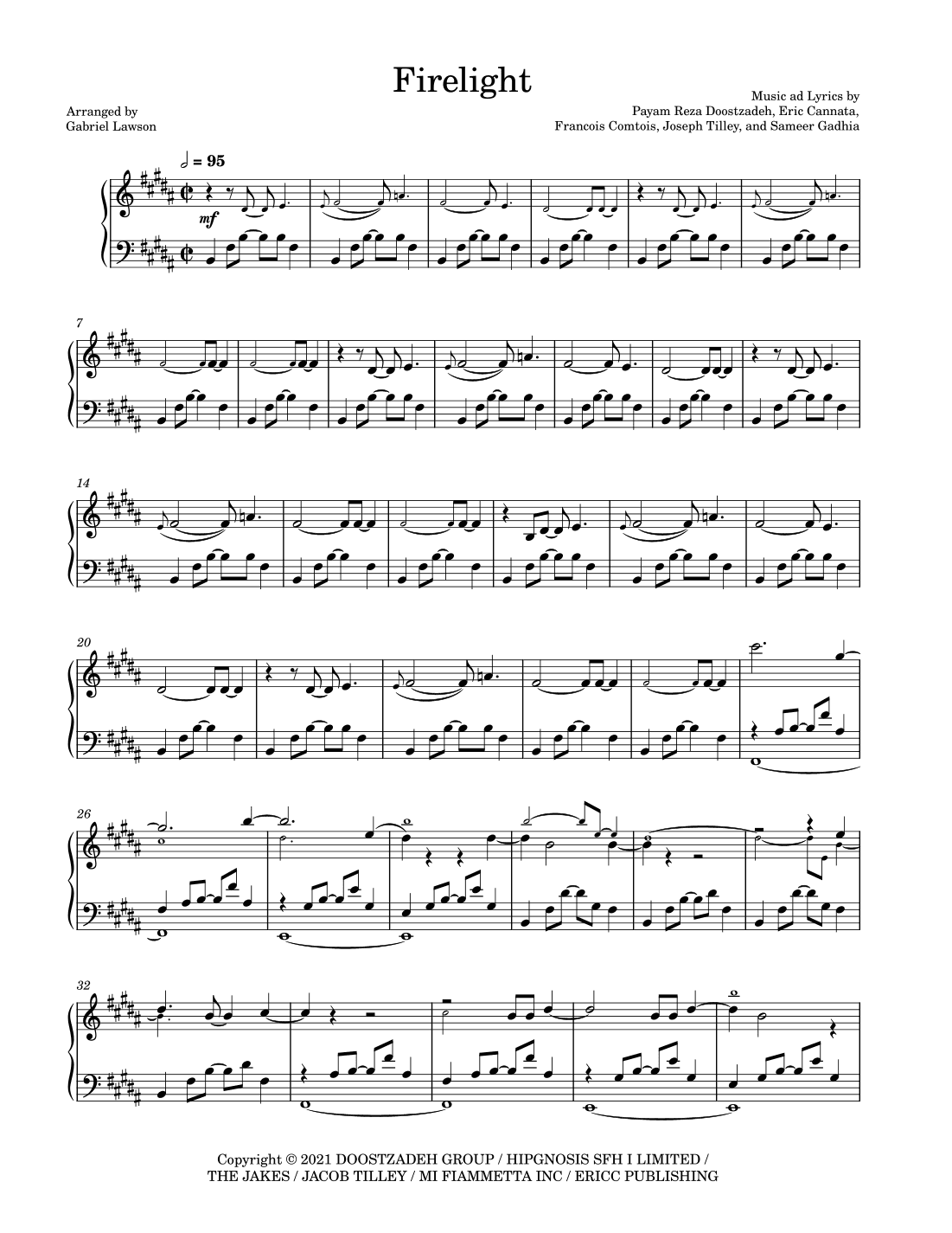 Firelight (arr. Gabriel Lawson)