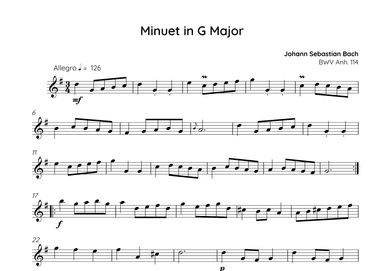 Minuet in G Major (arr. Sales)