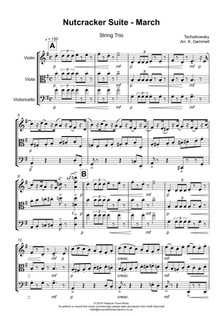 Nutcracker Suite - March: String Trio (arr. Keith Gemmell)